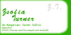 zsofia turner business card